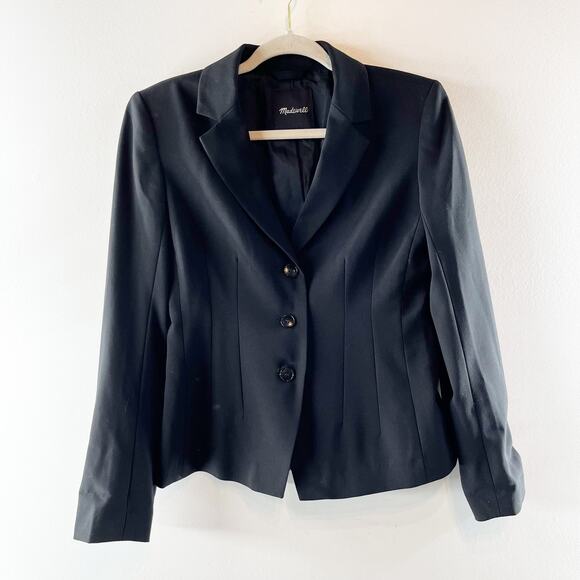 Madewell Jackets & Blazers - Madewell Long Sleeve Notch Lapel Single Breasted Blazer Jacket Black 2